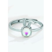 LDR4127 S925純銀復古老花兔戒指