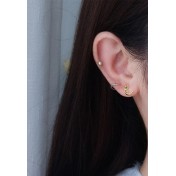 LDR4203 S925純銀月亮耳環