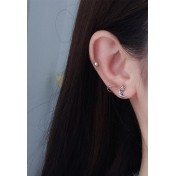 LDR4203 S925純銀月亮耳環