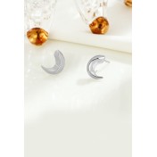 LDR4203 S925純銀月亮耳環