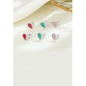 LDR4209 S925純銀可愛的心耳環