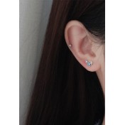 LDR4256 S925純銀星星耳環