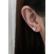 LDR4258 S925純銀愛心耳環