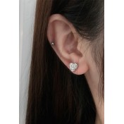 LDR4258 S925純銀愛心耳環