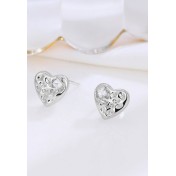 LDR4258 S925純銀愛心耳環