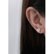 LDR4258 S925純銀愛心耳環