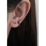 LDR4259 S925純銀十字翅膀耳環