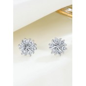 LDR4262 S925純銀雪花耳環