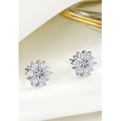 LDR4262 S925純銀雪花耳環