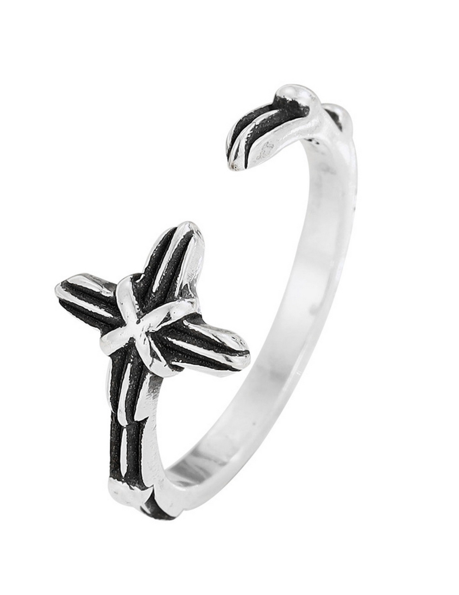 LDR4264 S925純銀復古十字架戒指