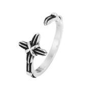 LDR4264 S925純銀復古十字架戒指