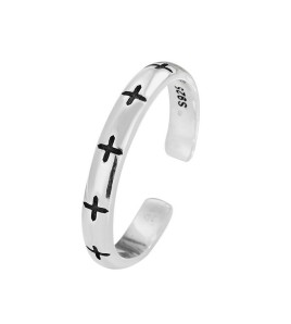 LDR4265 S925純銀復古十字架戒指