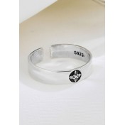 LDR4270 S925純銀十字架光面戒指