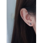 LDR4274 S925純銀星星耳環