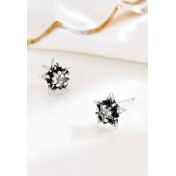 LDR4274 S925純銀星星耳環