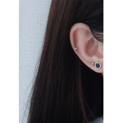 LDR4275 S925純銀羅馬數字耳環