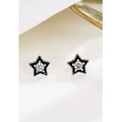 LDR4276 S925純銀星星耳環