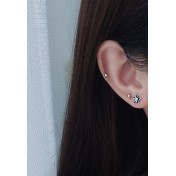 LDR4276 S925純銀星星耳環