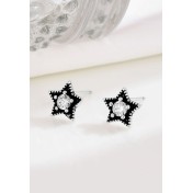LDR4276 S925純銀星星耳環