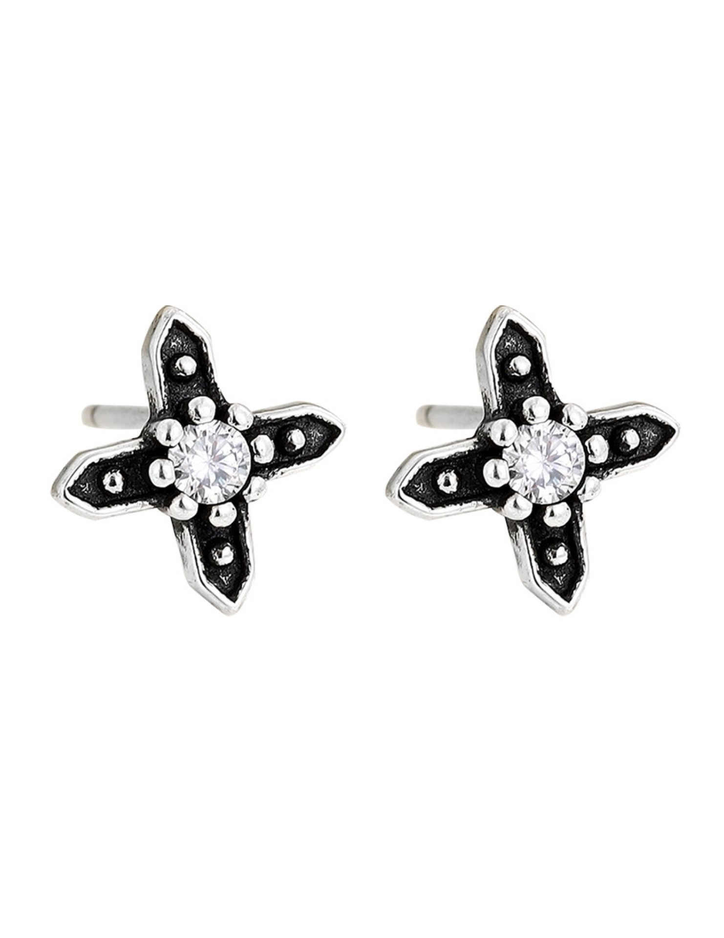 LDR4278 S925純銀星星耳環