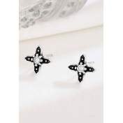 LDR4278 S925純銀星星耳環