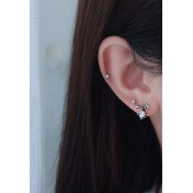 LDR4279 S925純銀復古色箭頭耳環