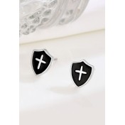 LDR4280 S925純銀十字架耳環