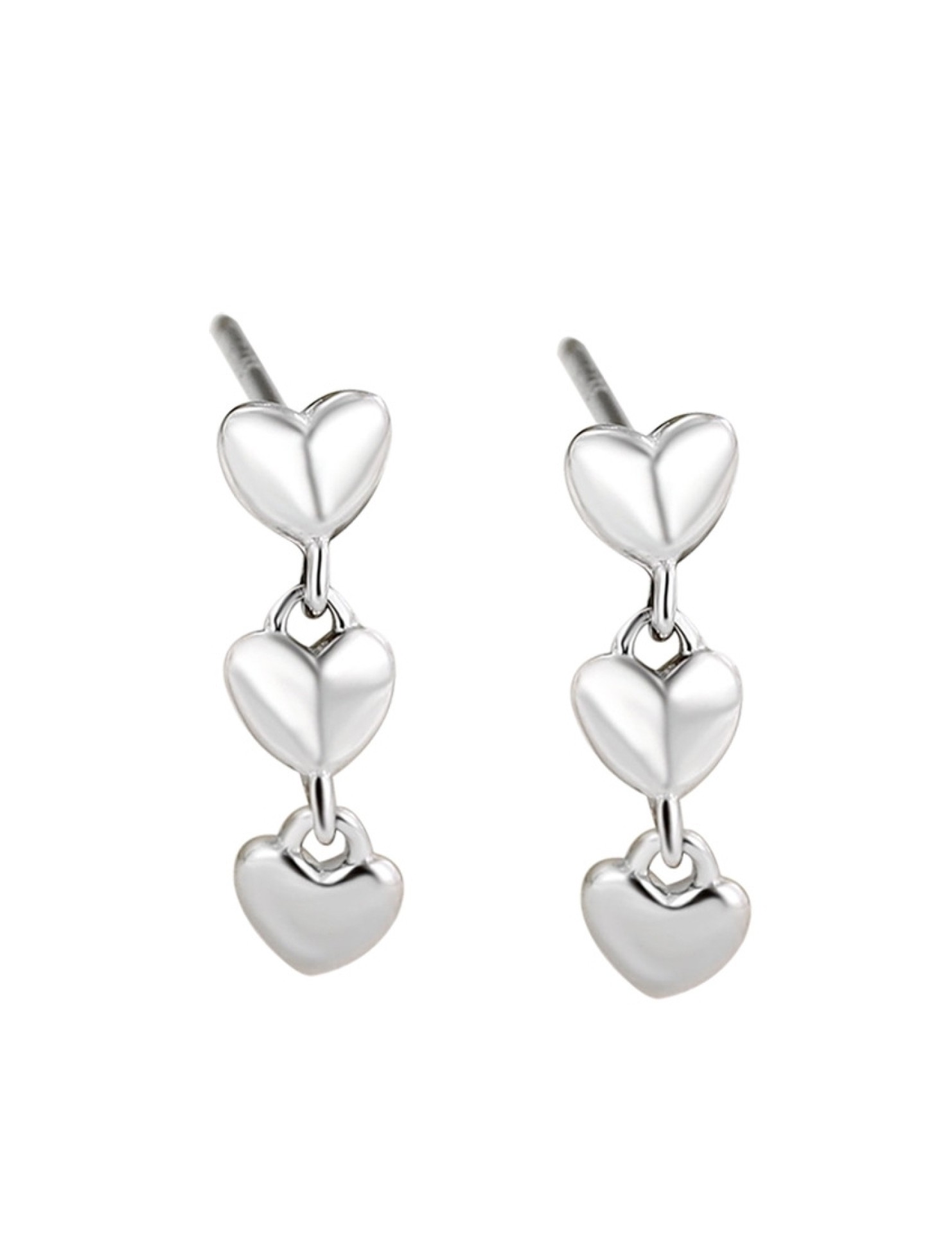 LDR4282 S925純銀愛心流蘇耳環