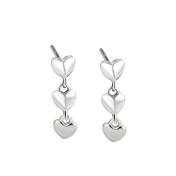 LDR4282 S925純銀愛心流蘇耳環