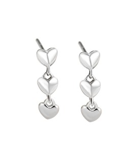 LDR4282 S925純銀愛心流蘇耳環