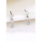 LDR4282 S925純銀愛心流蘇耳環