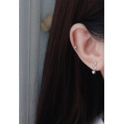 LDR4282 S925純銀愛心流蘇耳環