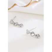 LDR4282 S925純銀愛心流蘇耳環
