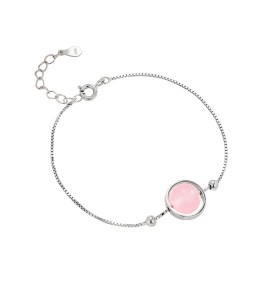 LDR6202 S925純銀粉水晶手鏈