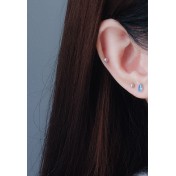 LDR6207 S925純銀時尚鋯石耳環