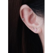 LDR6207 S925純銀時尚鋯石耳環