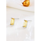 LDR6207 S925純銀時尚鋯石耳環