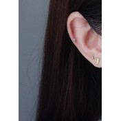 LDR6207 S925純銀時尚鋯石耳環