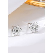 LDR6208 S925純銀雪花耳環