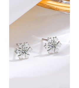 LDR6208 S925純銀雪花耳環