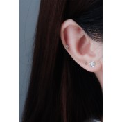 LDR6208 S925純銀雪花耳環