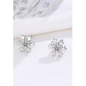 LDR6208 S925純銀雪花耳環