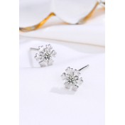 LDR6208 S925純銀雪花耳環