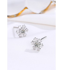 LDR6208 S925純銀雪花耳環