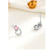 LDR6209 S925純銀心形耳環