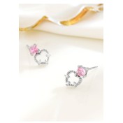 LDR6209 S925純銀心形耳環