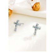 LDR6210 S925純銀十字架耳環