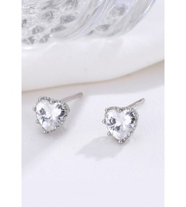 LDR6211 S925純銀心形耳環