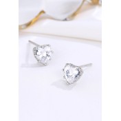 LDR6211 S925純銀心形耳環