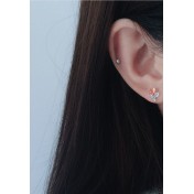 LDR6213 S925純銀心形耳環